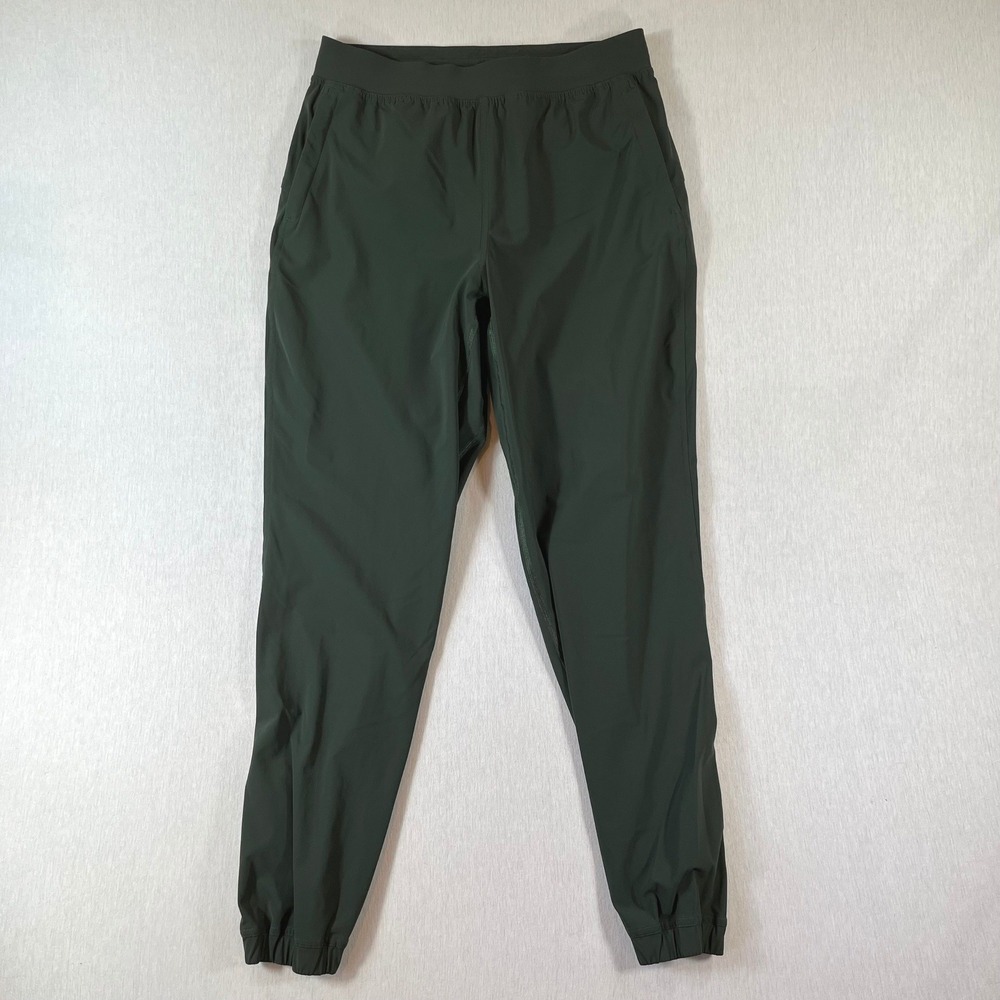 Lululemon Adapted State Joggers Women 8 High Rise Dark Green Zip Ankle Pockets